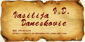Vasilija Danesković vizit kartica